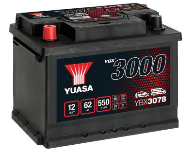 Autobaterie Yuasa YBX3000 SMF 12V, 62Ah, 550A, YBX3078