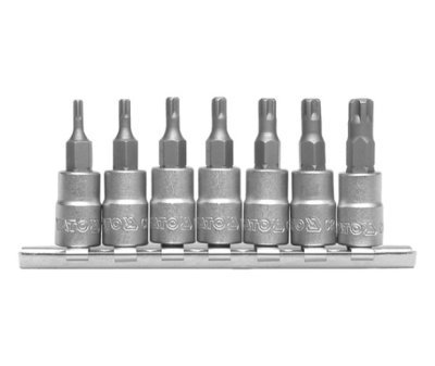 Sada bitů YATO Gola ořechy Torx 1/4" speciální 5-cípé sada 7 kusů