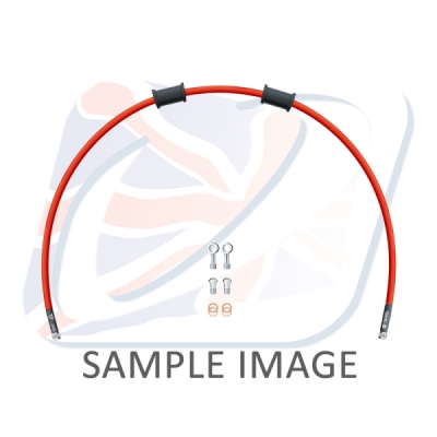 Hadice zadní brzdy Venhill POWERHOSEPLUS TRI-8003R-RD (1 hadice v sadě) červené hadice, chromové koncovky