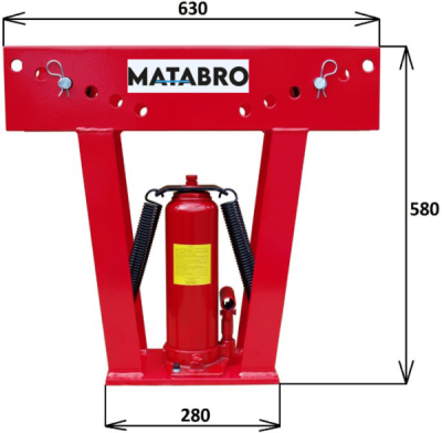 Matabro MB-PB16T, Hydraulická ohýbačka trubek 16t