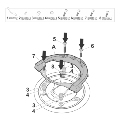 Click system fitting kit SHAD T012CS