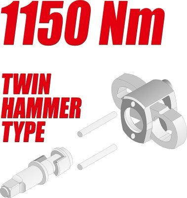 Pneumatický rázový utahovák 1/2" YATO 1150 Nm