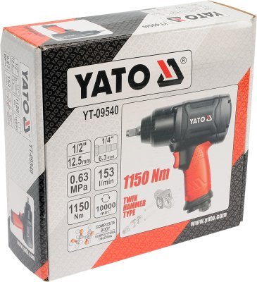 Pneumatický rázový utahovák 1/2" YATO 1150 Nm