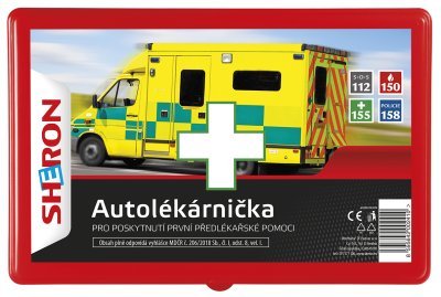 Sheron Autolékárna červená plast CZ 206/2018 Sb.