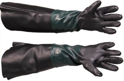 Rukavice ochranné pro pískování, délka 26 cm GEKO G02028