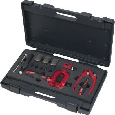 Univerzální souprava obrubovačky s hydraulickým vřetenem FLAREFIX 1, 16dílná KS TOOLS 122.1290