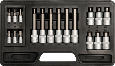 Sada hlavic 1/2" 1/4" bitů Imbus YATO 18 kusů