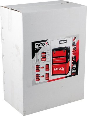 Box vozík na nářadí 3 sekce, 2 zásuvky YATO