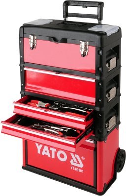 Box vozík na nářadí 3 sekce, 2 zásuvky YATO