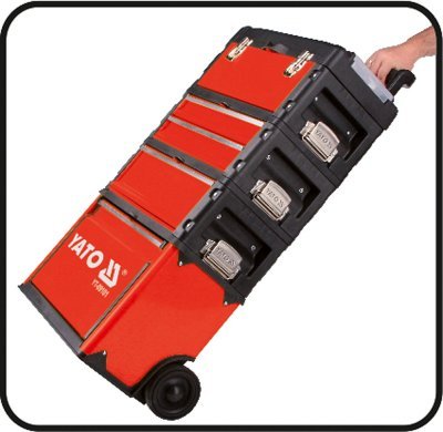 Box vozík na nářadí 3 sekce, 2 zásuvky YATO