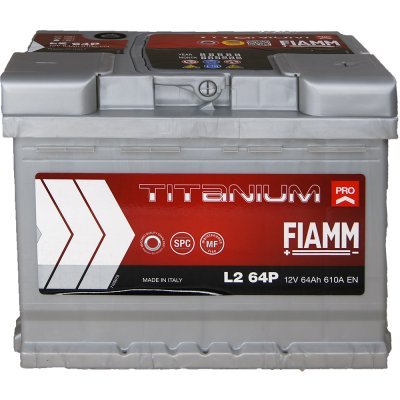 Autobaterie Fiamm Titanium PRO 12V, 64Ah, 610A, L2 64P