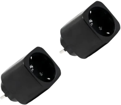 Shelly Plug M Gen3 2-pack Černá - 2ks inteligentní zásuvka s měřením spotřeby (WiFi, Bluetooth, Matter)