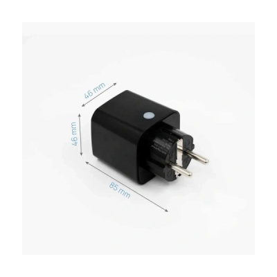 Shelly Plug M Gen3 2-pack Černá - 2ks inteligentní zásuvka s měřením spotřeby (WiFi, Bluetooth, Matter)