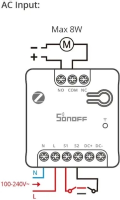 SONOFF MINI-ZBD MINI Dry Zigbee Smart Spínač (Suchý Relé Kontakt)