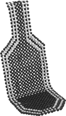 Compass potah sedadla kuličkový 127x38cm black - bazar