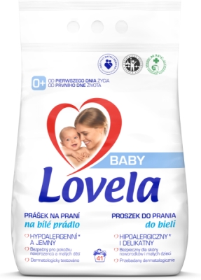 Lovela BABY prášek na praní na bílé prádlo 41PD=4,1kg