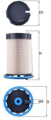 Palivový filtr MAHLE KX 592