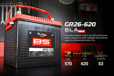 Továrně aktivovaná motocyklová baterie BS-BATTERY 300692 GR26-620 SLA MAX (700.300692)
