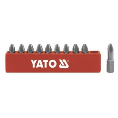 Bity 1/4" křížové PZ2 Yato 10ks protiskluzové