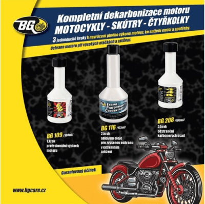 BG 6900 KIT Kompletní dekarbonizace - Motocykly, Skútry, Čtyřkolky