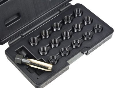 Sada na opravu a renovaci závitů zapalovacích svíček M14x1,25, 16 kusů GEKO G02792