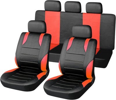 Potahy sedadel sada 9ks SPORT červené AIRBAG Compass
