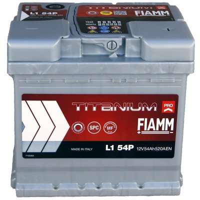 Autobaterie Fiamm Titanium PRO 12V, 54Ah, 520A, L1 54P