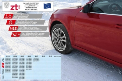 Compass sněhové řetězy textilní ADHESIV ÖNORM S