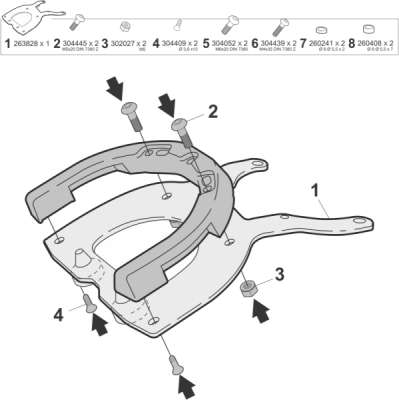 Montážní sada Click System SHAD H012CS