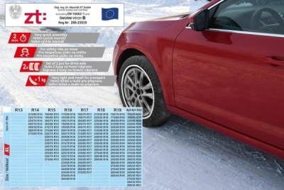 Compass Sněhové řetězy textilní ADHESIV ÖNORM XL
