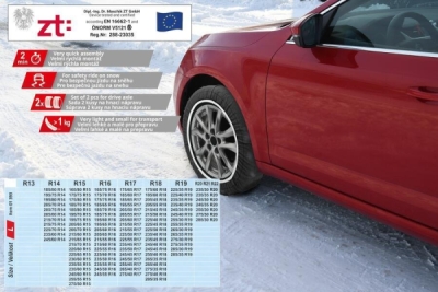 Compass Sněhové řetězy textilní ADHESIV ÖNORM L