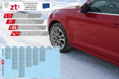 Compass Sněhové řetězy textilní ADHESIV ÖNORM M