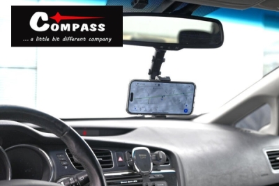 COMPASS Držák telefonu / GPS s čelistí a 3D ramenem