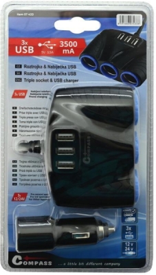 Compass Roztrojka + 3x USB 07433
