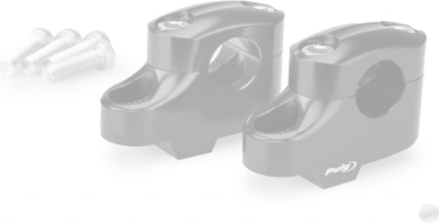 Zvýšení řidítek PUIG PULLBACK 21811P stříbrná height 20mm, d 25mm, back 16mm