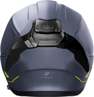 Integrální helma STORMER 408-E01-C01-10 ZS-1001 TAKEN grey, neon, yellow, metal matt L