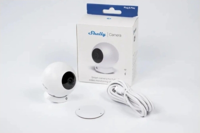 Shelly Camera White - inteligentní vnitřní Wi-Fi Full HD kamera, bílá
