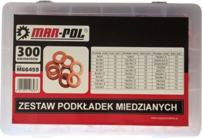 Měděná podložka, sada 300ks MAR-POL M66459