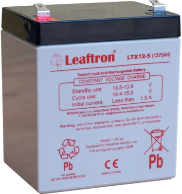Akumulátor Leaftron 12V, 5Ah (LTX12-5 T2)