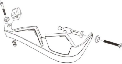 Chrániče páček POLISPORT 8305100026 EVOLUTION INTEGRAL s montážní sadou (O22 mm) bílá