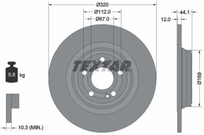 Brzdový kotouč TEXTAR 92324303 - bazar