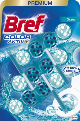 Bref Color Aktiv WC blok s vůní oceánu 3 x 50 g