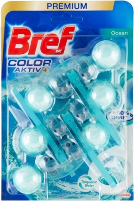Bref Color Aktiv WC blok s vůní oceánu 3 x 50 g