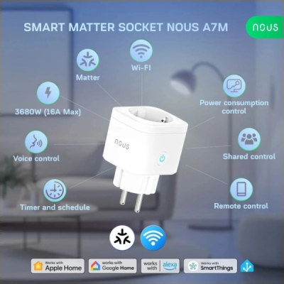 Nous A7M Matter Smart Zásuvka 16A