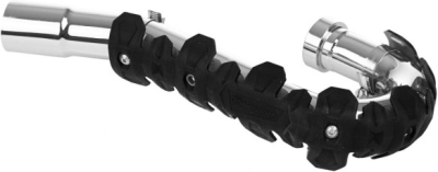 Exhaust head pipe guard POLISPORT 8483800001 ARMADILLO dlouhé černý