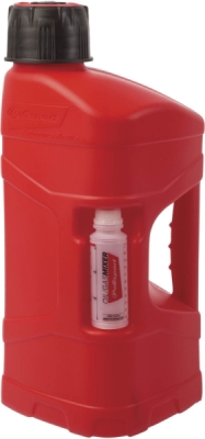 Kanystr POLISPORT 8464600001 PROOCTANE 10 l with standard cap + 100 ml mixer + hose průhledná červená