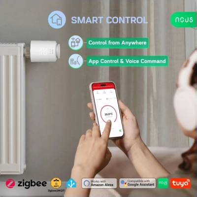 NOUS H1Z ZigBee Chytrá Termostatická Hlavice - TRV (3 kusy)