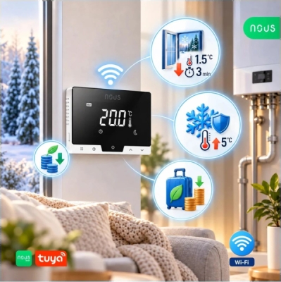 NOUS H6 WiFi Chytrý Bezdrátový Termostat pro Kotel (sada)