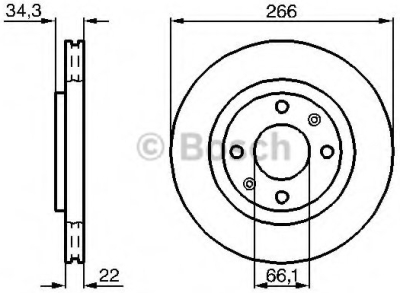 Brzdový kotouč Bosch 0 986 478 618 přední LP - bazar