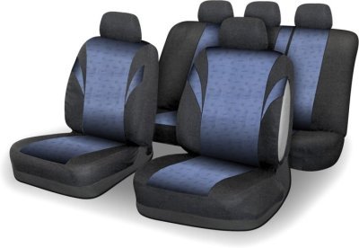 Potahy sedadel sada 9ks POLY modré AIRBAG Compass